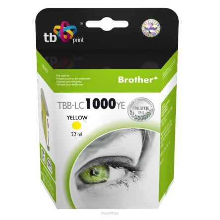 Tusz do Brother LC1000YE TBB-LC1000YE YE 100% nowy | 5901500500333