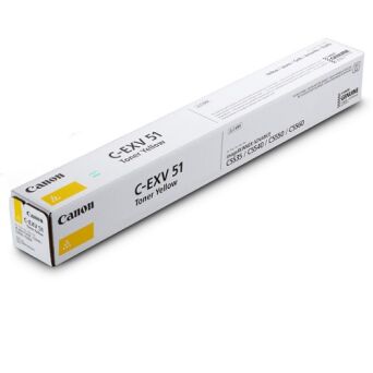 Toner Canon CEXV51Y / C-EXV51Y do iR-ADV   C5535i / C5540i / C5550i / C5560i / C5735i / C5740i / C5750i / C5760i | 26 000 str. | yellow