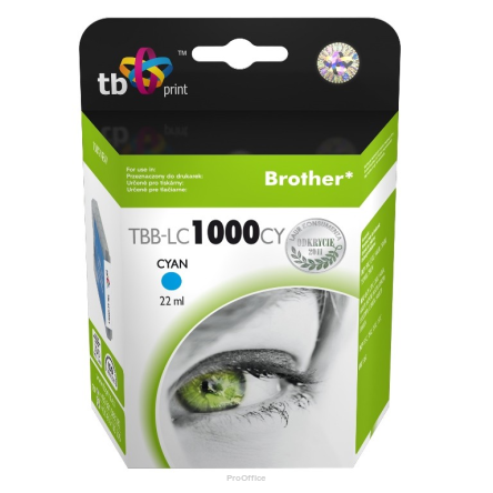 Tusz do Brother LC1000CY TBB-LC1000CY CY 100% nowy | 5901500500319