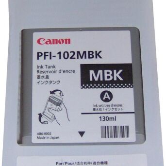 Tusz Canon PFI-102MB matte black pigment | 130ml | iPF500/600/700