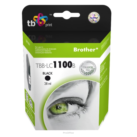 Tusz do Brother LC980/1100 TBB-LC1100B BK 100% nowy | 5901500500340