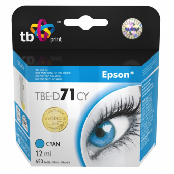 Tusz do Epson T071240 TBE-D71CY CY 100% nowy | 5901500500852