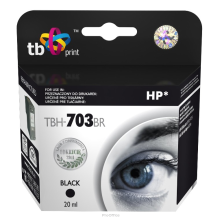 Tusz do HP DJ D730/F735 (HP nr 703 CD887AE) TBH-703BR  BK ref. | 5901500501132