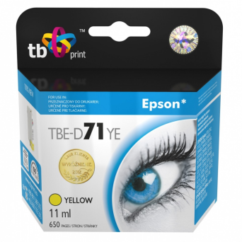 Tusz do Epson T071440 TBE-D71YE YE 100% nowy | 5901500500876