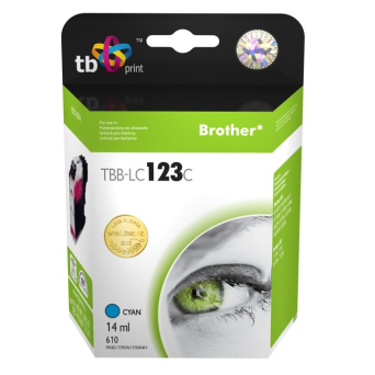 Tusz do Brother LC123  TBB-LC123C CY | 5901500502795