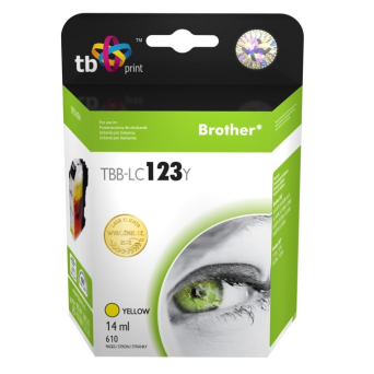 Tusz do Brother LC123 TBB-LC123Y YE | 5901500502818